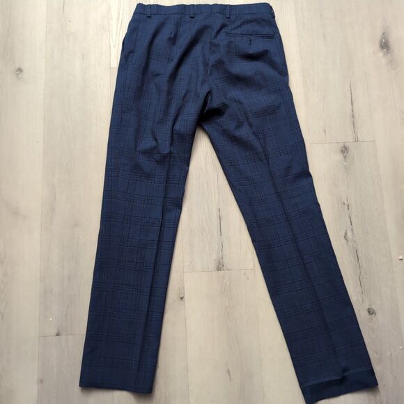 Charles Tyrwhitt Pants Mens 32 Blue Wool Charles Tyrwhitt Pants Slim - Picture 4 of 5